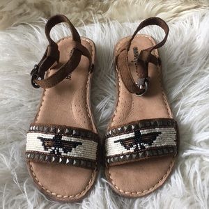 Minnetonka Beaded Sandals